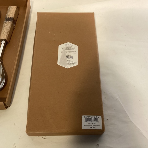 Thirsty Stone Broken Wood/Glass silver serving set.made in India. - Picture 7 of 10